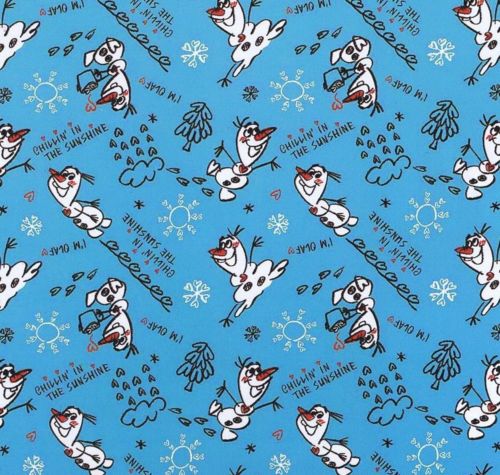 Fat Quarter Disney Frozen Character Olaf Sketch 100% Cotton Quil
