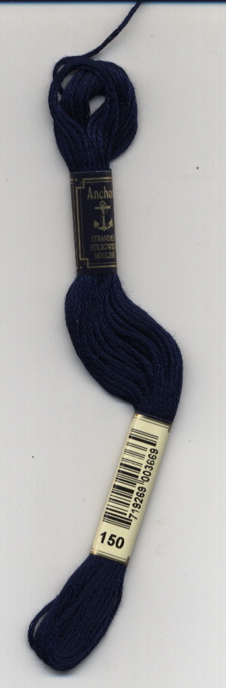 Anchor Stranded Cotton Shade 150 - Navy Blue Dk