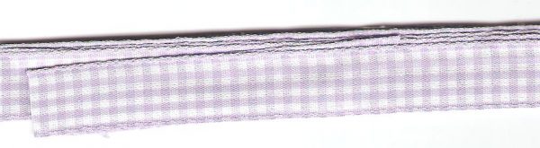 1.5 M x 15mm (58.5 x 0.6”) Violet & White Checked Ribbon