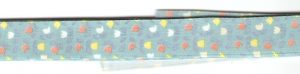 1.5 M x 16mm (58.5 x 0.64”) Light Blue Floral Ribbon