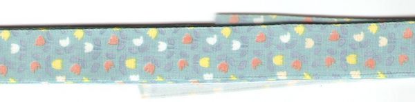 1.5 M x 16mm (58.5 x 0.64”) Light Blue Floral Ribbon