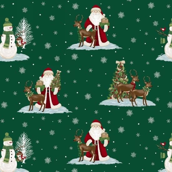 Fat Quarter A Christmas to Remember Cotton Sewing Quilting Fabri