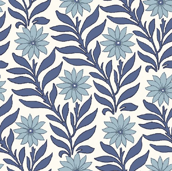 FQ Liberty Sweet Marigold Navy Cotton Quilting Fabric