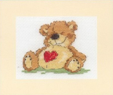 Teddy Bear Boof Asleep Cross Stitch Card Kit Little Suzy S Zoo D Petes Treasure Trove