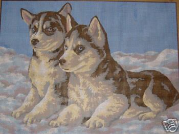 Wolf Pups Tapestry Canvas