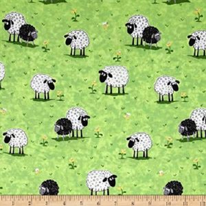 Fat Quarter Lewe the Ewe Sheep Susybee 100% Cotton Quilting Fabric
