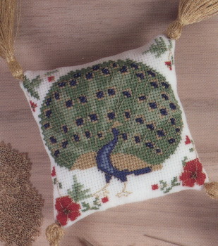 Peacock Tapestry Canvas - Diamant - 19.75" x 27.5"