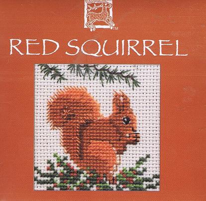Red Squirrel Card Cross Stitch Kit By Textile Heritage