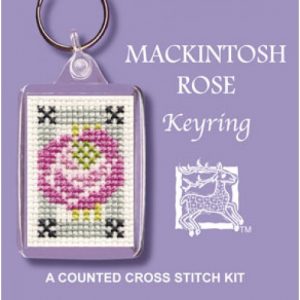 Mackintosh Rose Keyring Cross Stitch Kit By Textile Heritage KRM