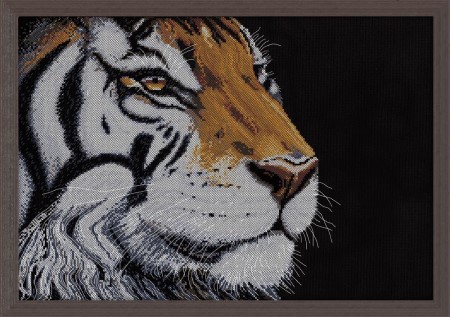 Orange Tiger Counted Cross Stitch Kit Big Cat Bengal - Image 2