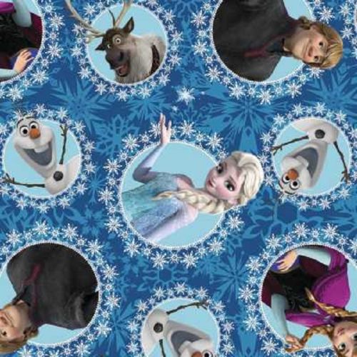 Disney Frozen Olaf, Elsa, Anna Sven Kristoff Fleece Fabric