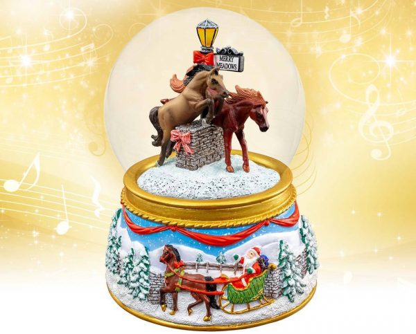 Breyer Holiday Christmas 2019 Merry Meadows Musical Snow Globe