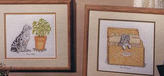 Cat Fancy Cross Stitch Chart 4 Cat Designs - Image 3