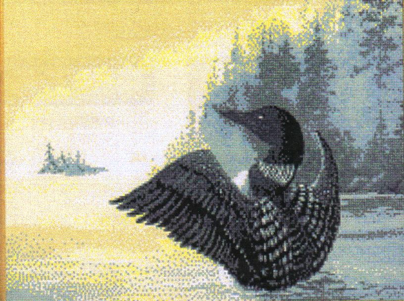 Breaking Dawn Loons Cross Stitch Chart Kustom Krafts