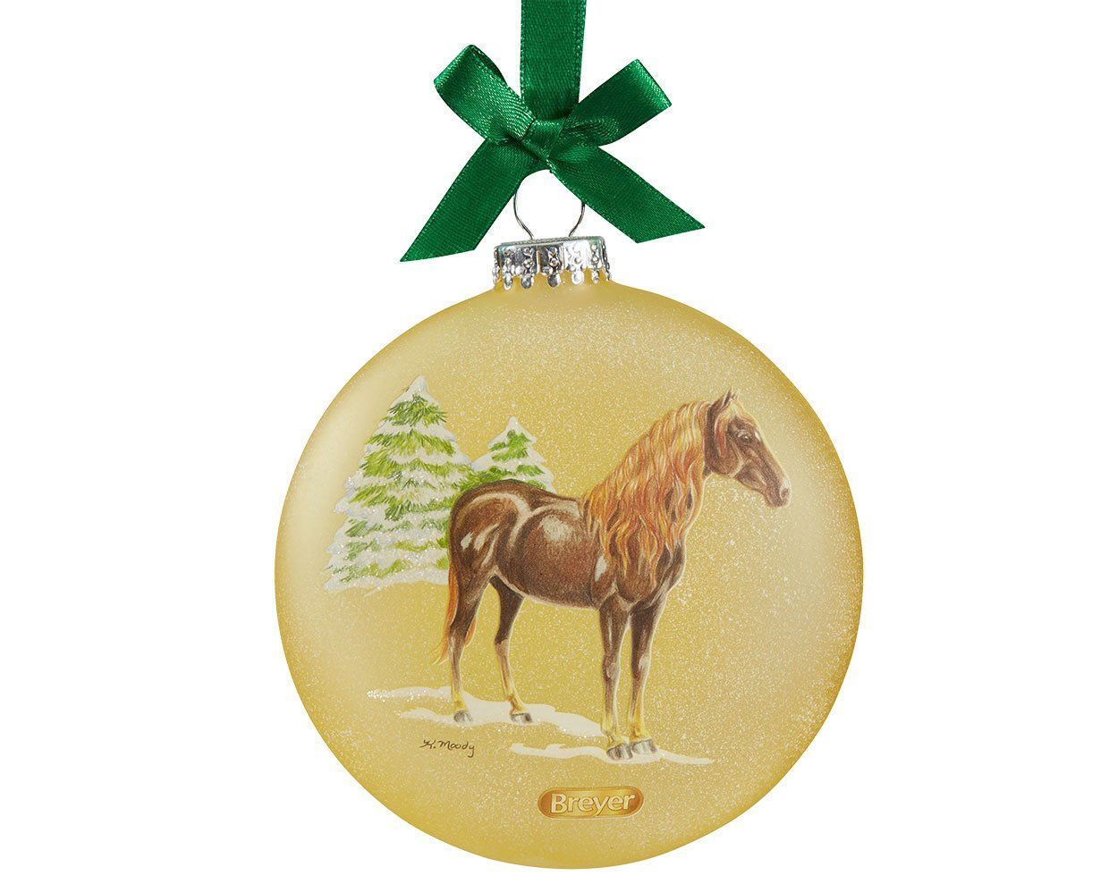 Breyer Christmas Holiday 2019 Spanish Horses Glass Ornament - Image 3