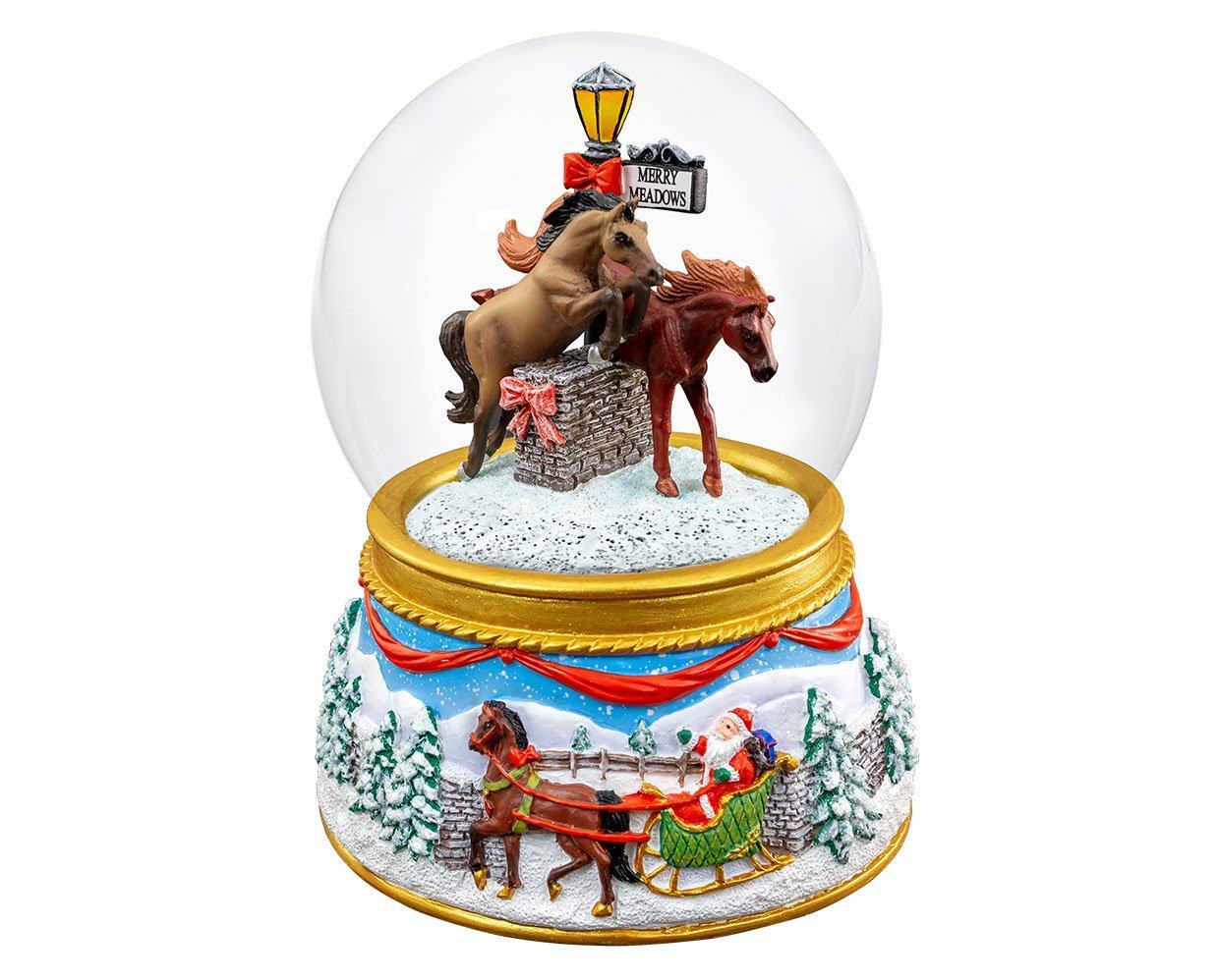 Breyer Holiday Christmas 2019 Merry Meadows Musical Snow Globe - Image 2
