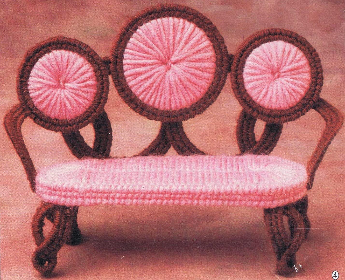 Fashion Dolls Parlor Set Plastic Canvas Cross Stitch Chart - Image 7