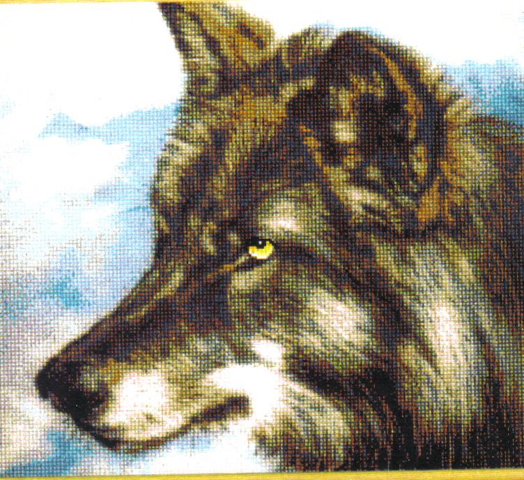 Black Wolf Cross Stitch Chart