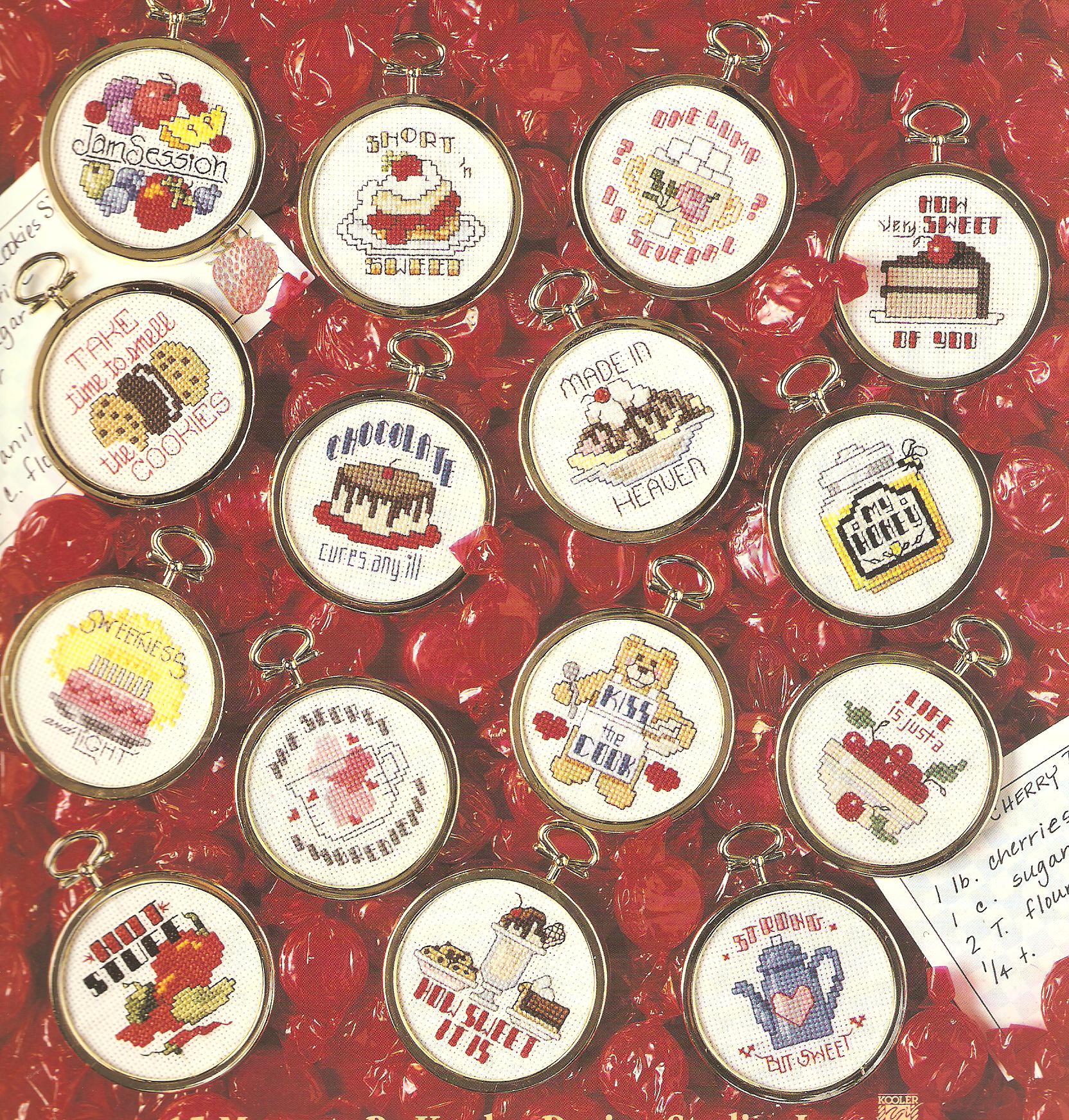 How Sweet It Is! Cross Stitch Chart - 15 Kitchen Themed Designs