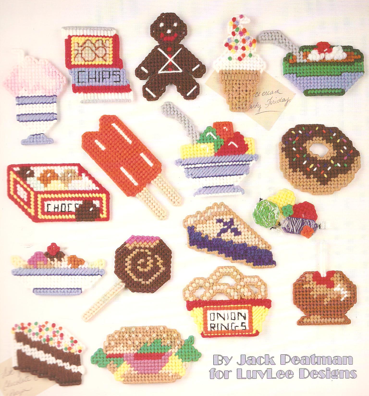 Junk Food Fridge Magnets Cross Stitch Chart-21 Designs