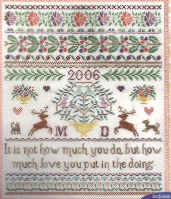 How Much Love Sampler Cross Stitch Kit - Limited Edition