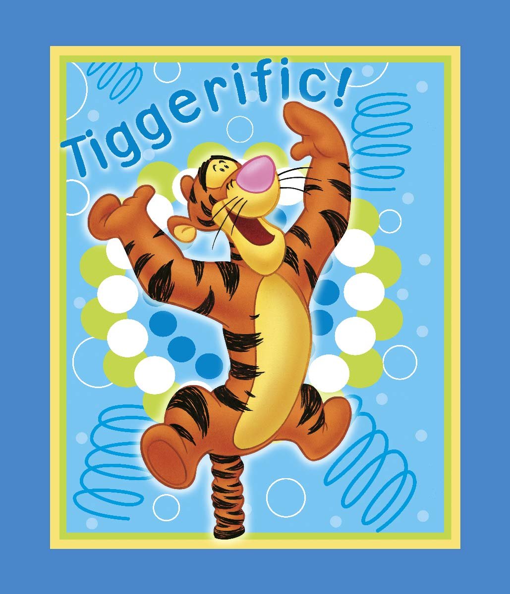 Disney's Tigger Pooh Panel Cotton Quilting Sewing Fabric