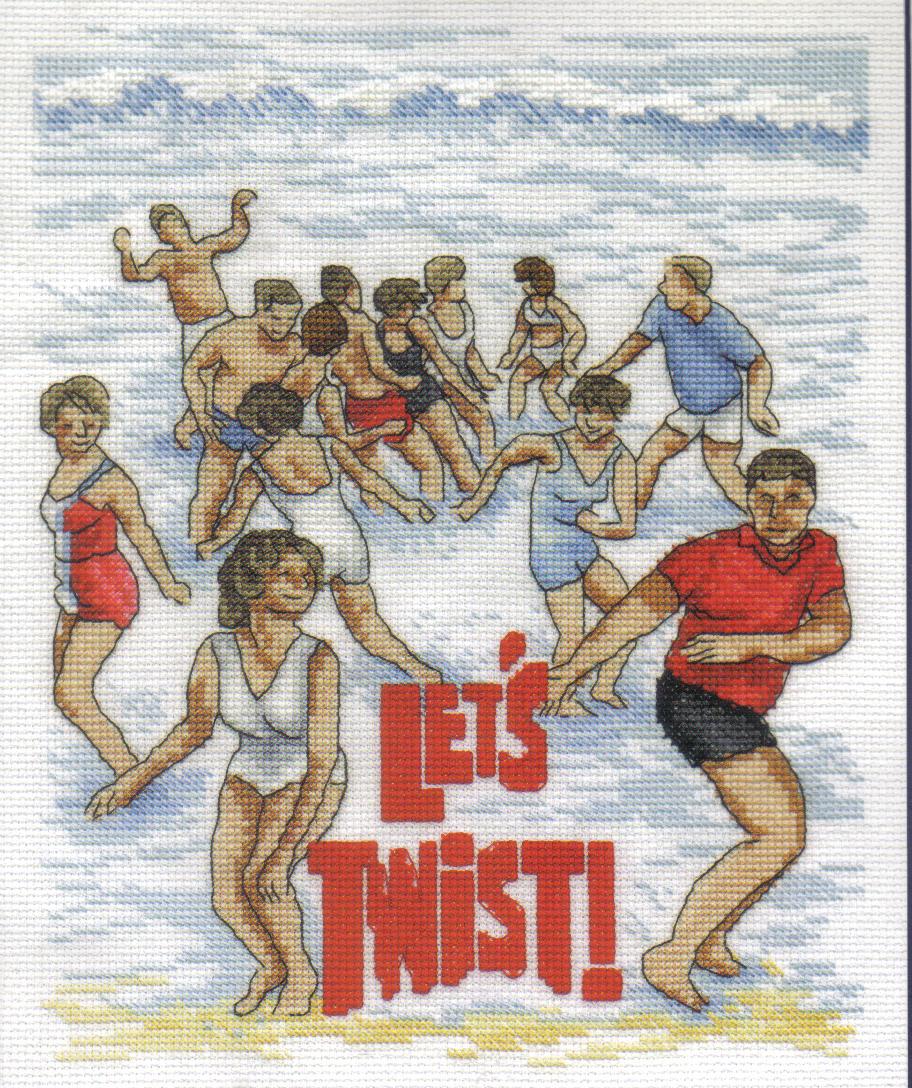 Let's Twist! Cross Stitch Kit - DMC (1960's)