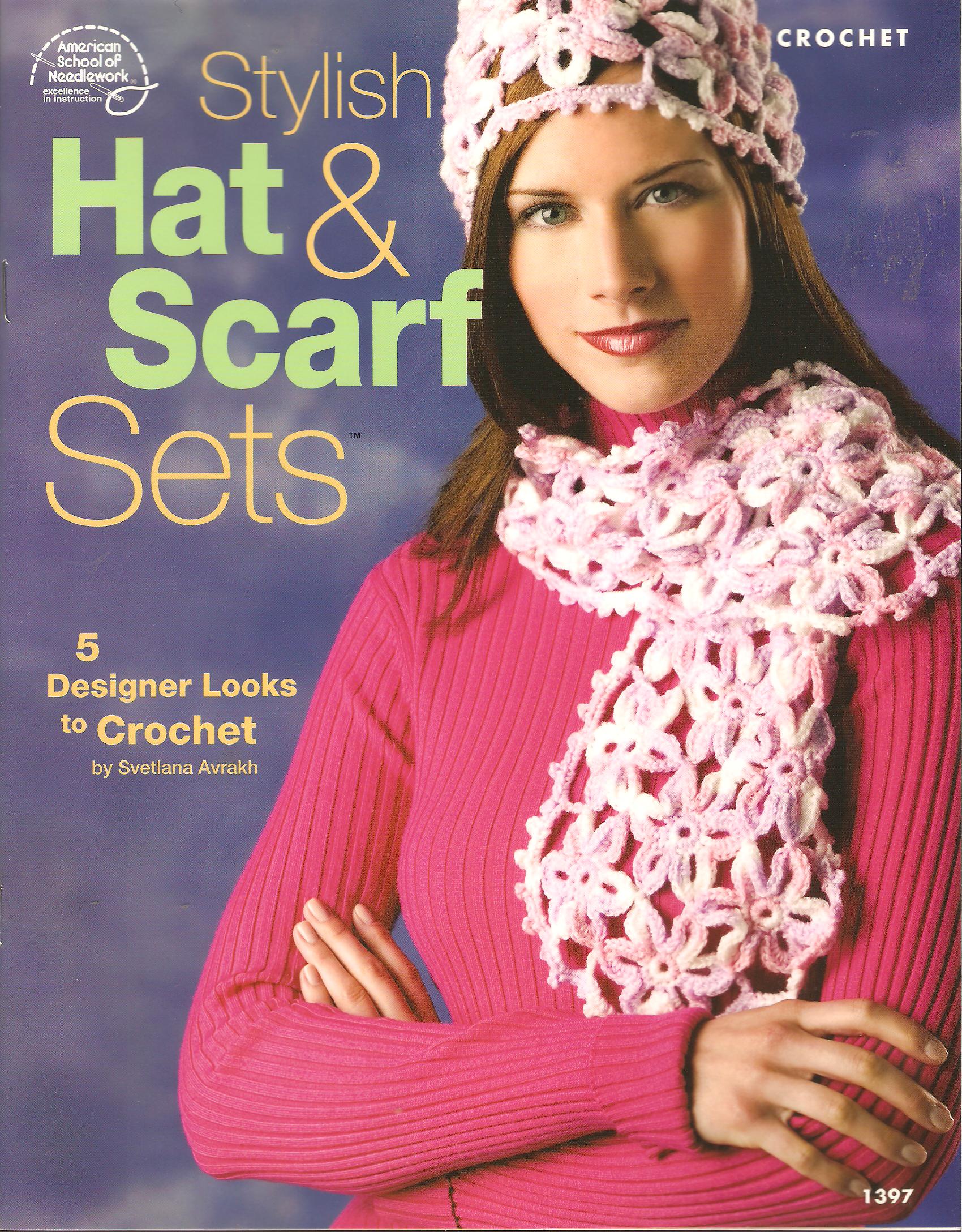 Stylish Hat & Scarf Sets Crochet Pattern - 5 Designs