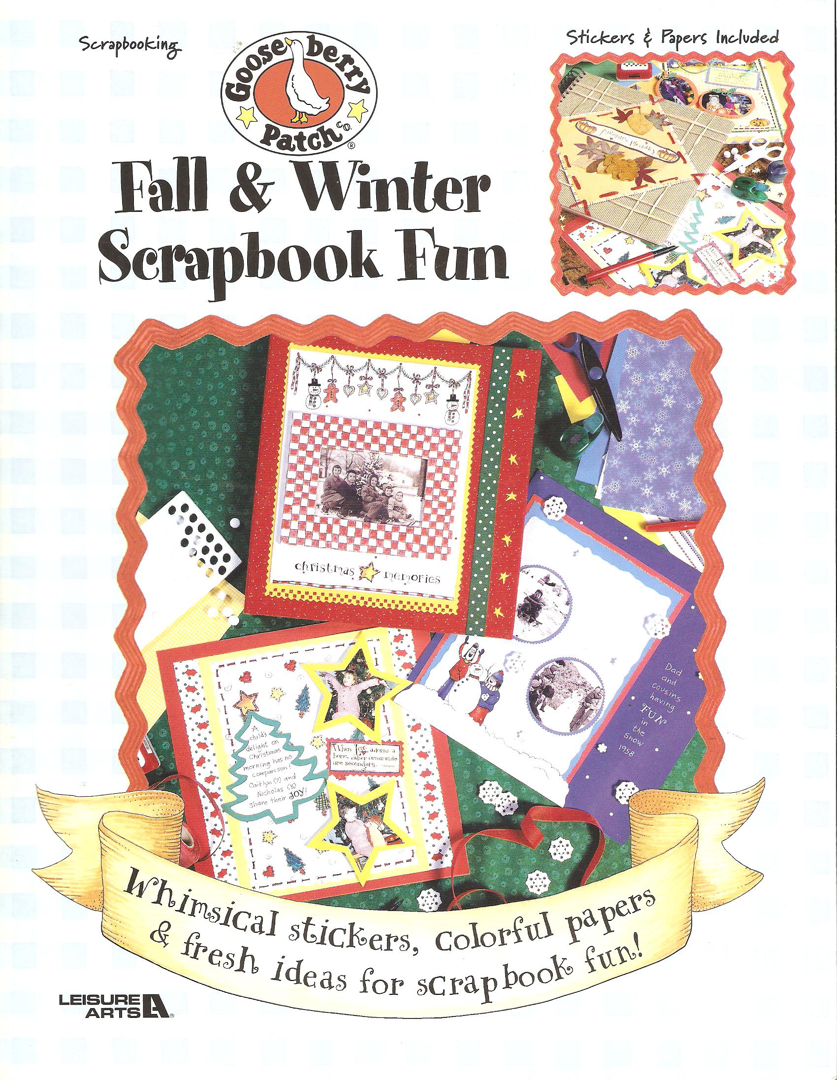 Fall & Winter Scrapbook Fun Craft Book with Stickers & Paper