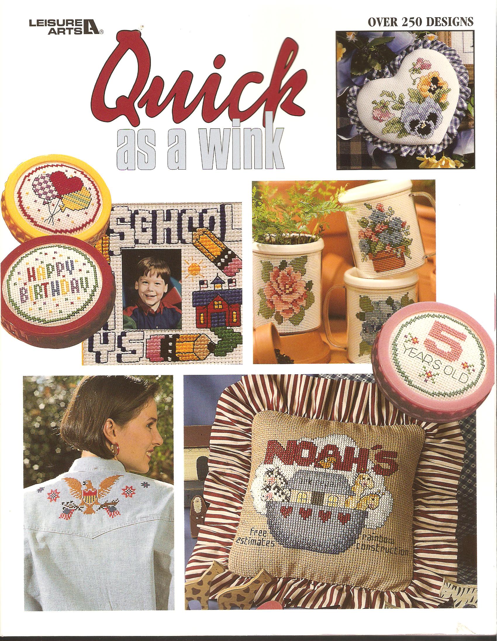 Quick As A Wink Cross Stitch Chart Book-250+ Designs