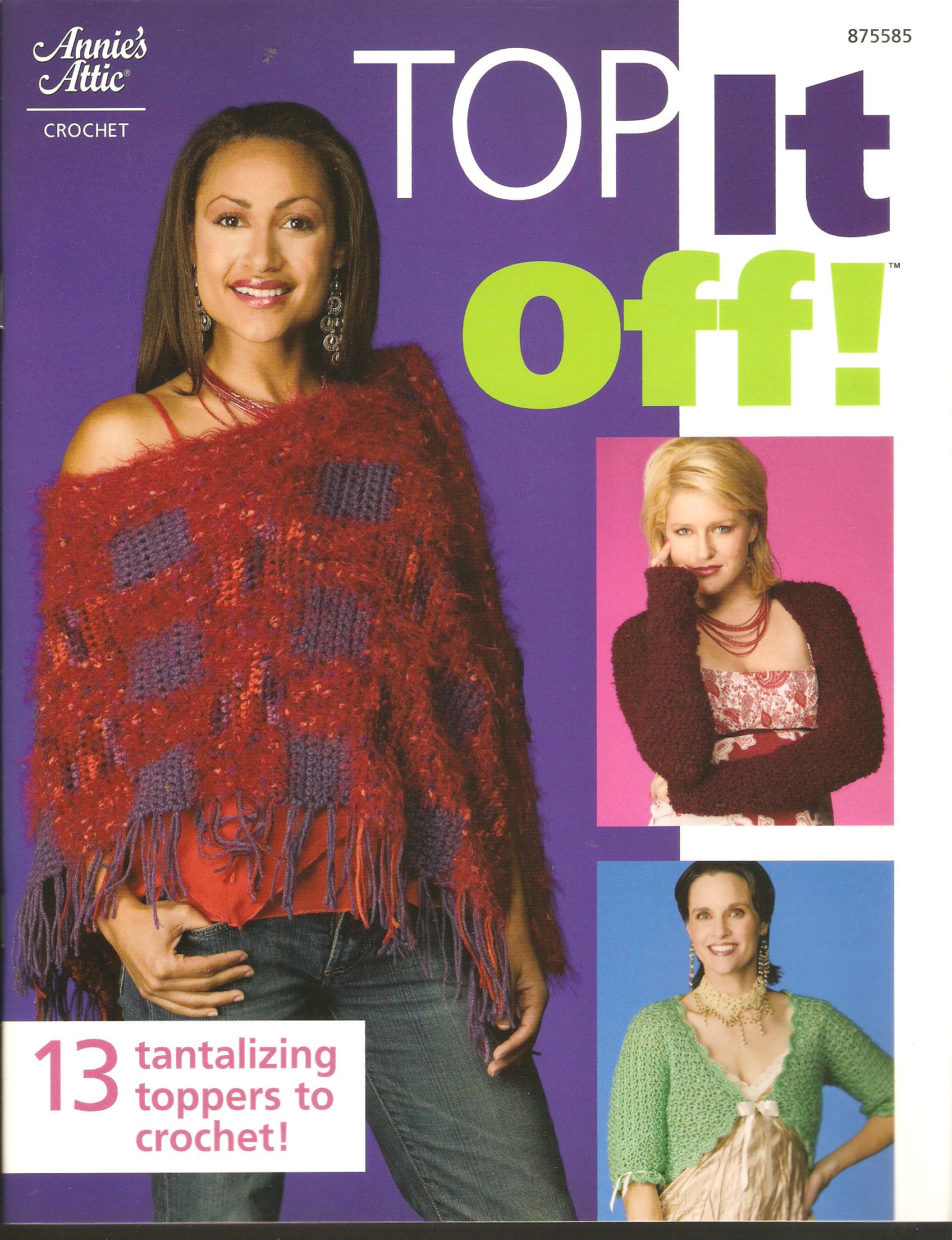 Top It Off Crochet Pattern Book - 13 Ladies Sweaters
