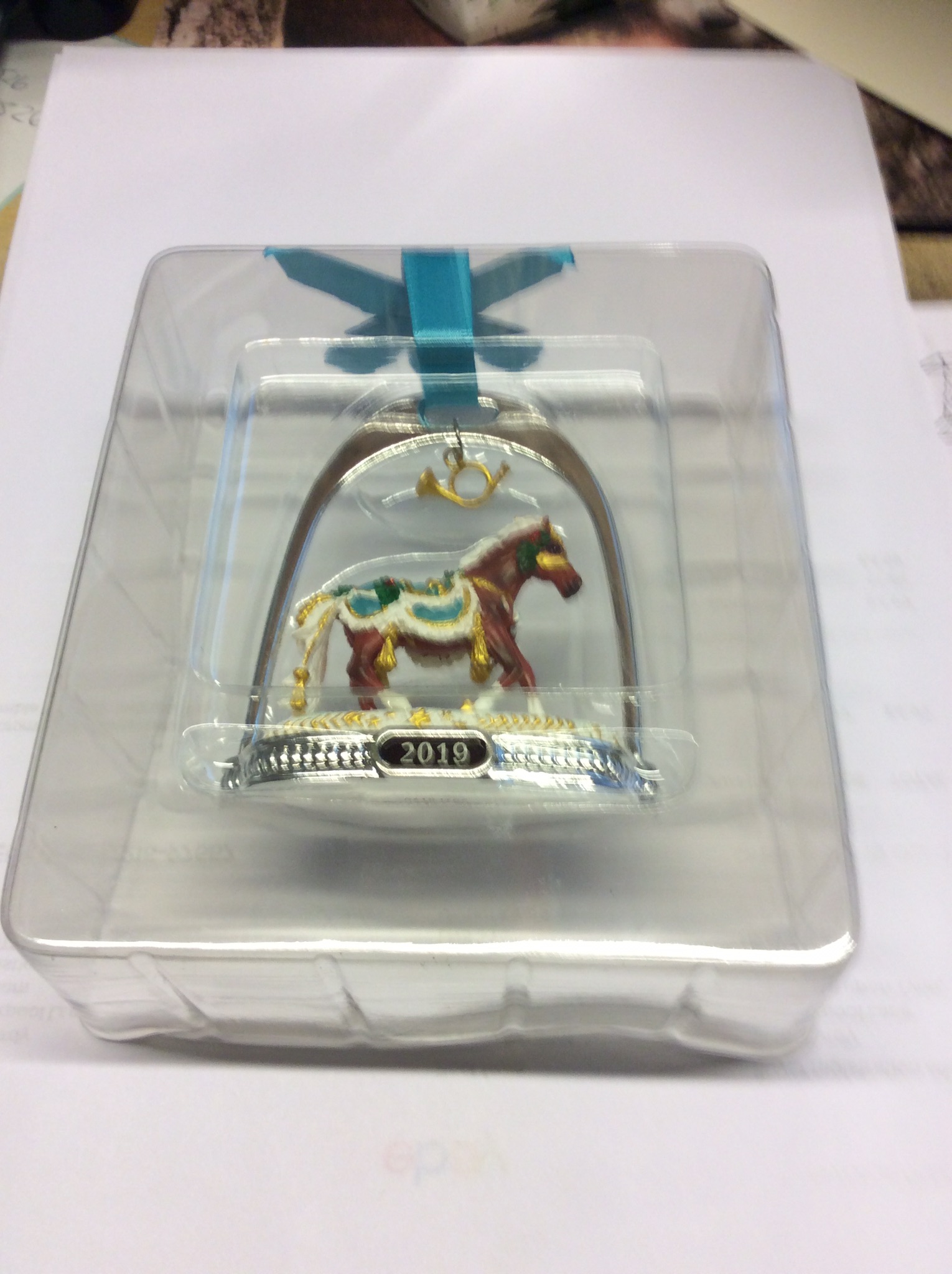Breyer Christmas Holiday 2019 Minstrel Horse Stirrup Ornament - Image 4