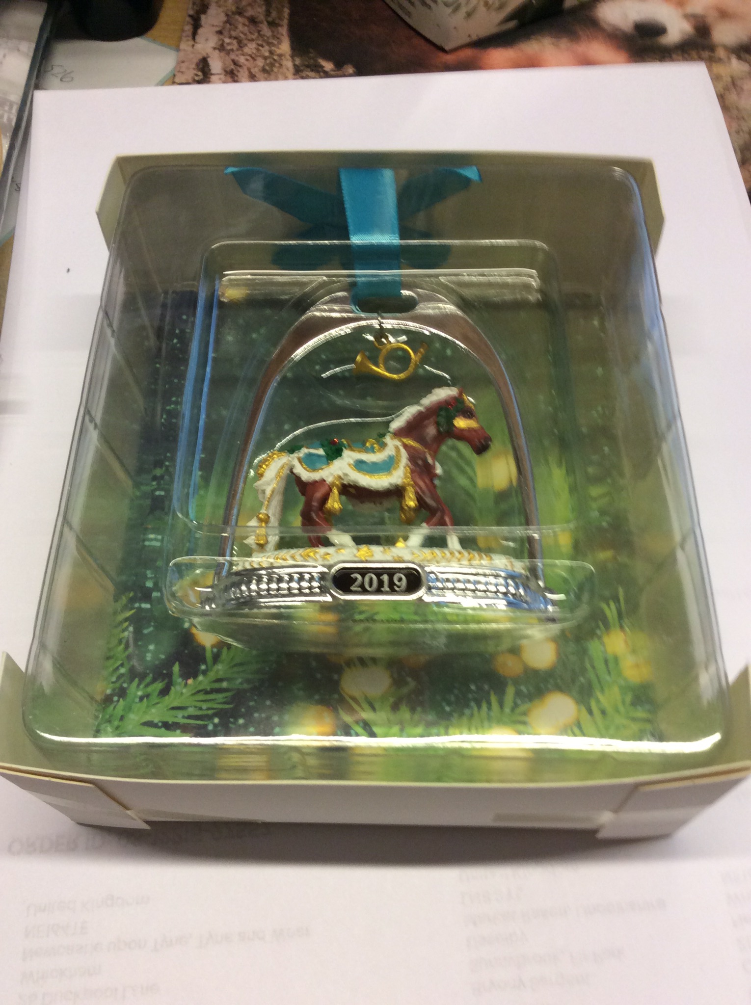 Breyer Christmas Holiday 2019 Minstrel Horse Stirrup Ornament - Image 2