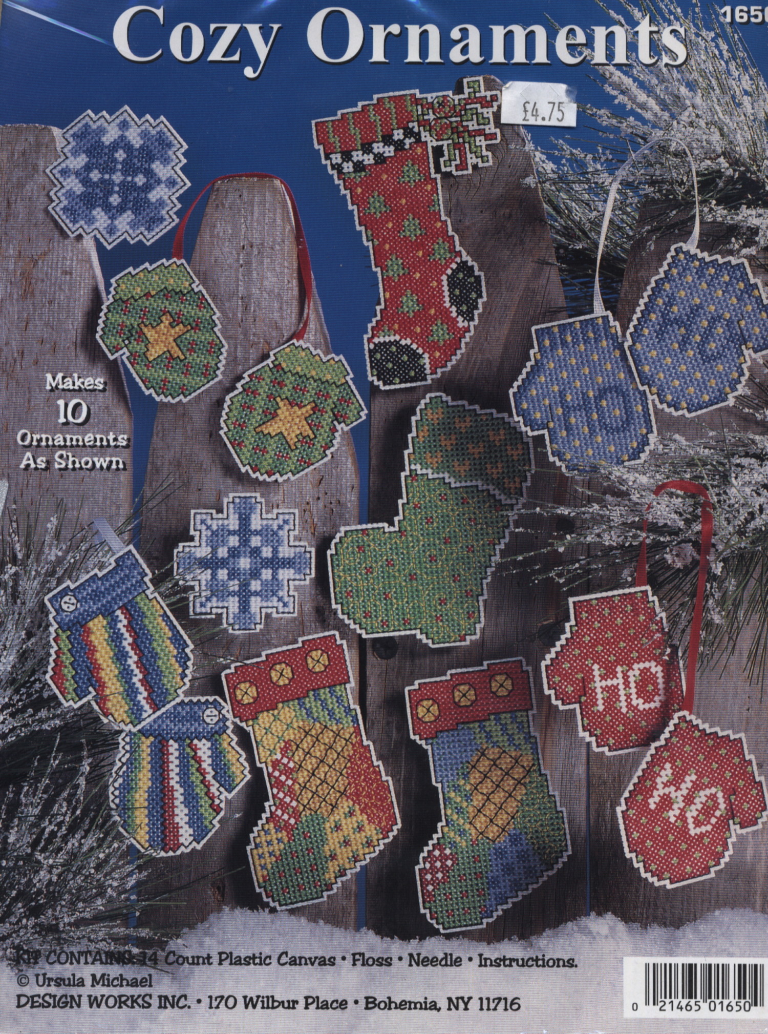 Cozy Ornaments Plastic Canvas Kit