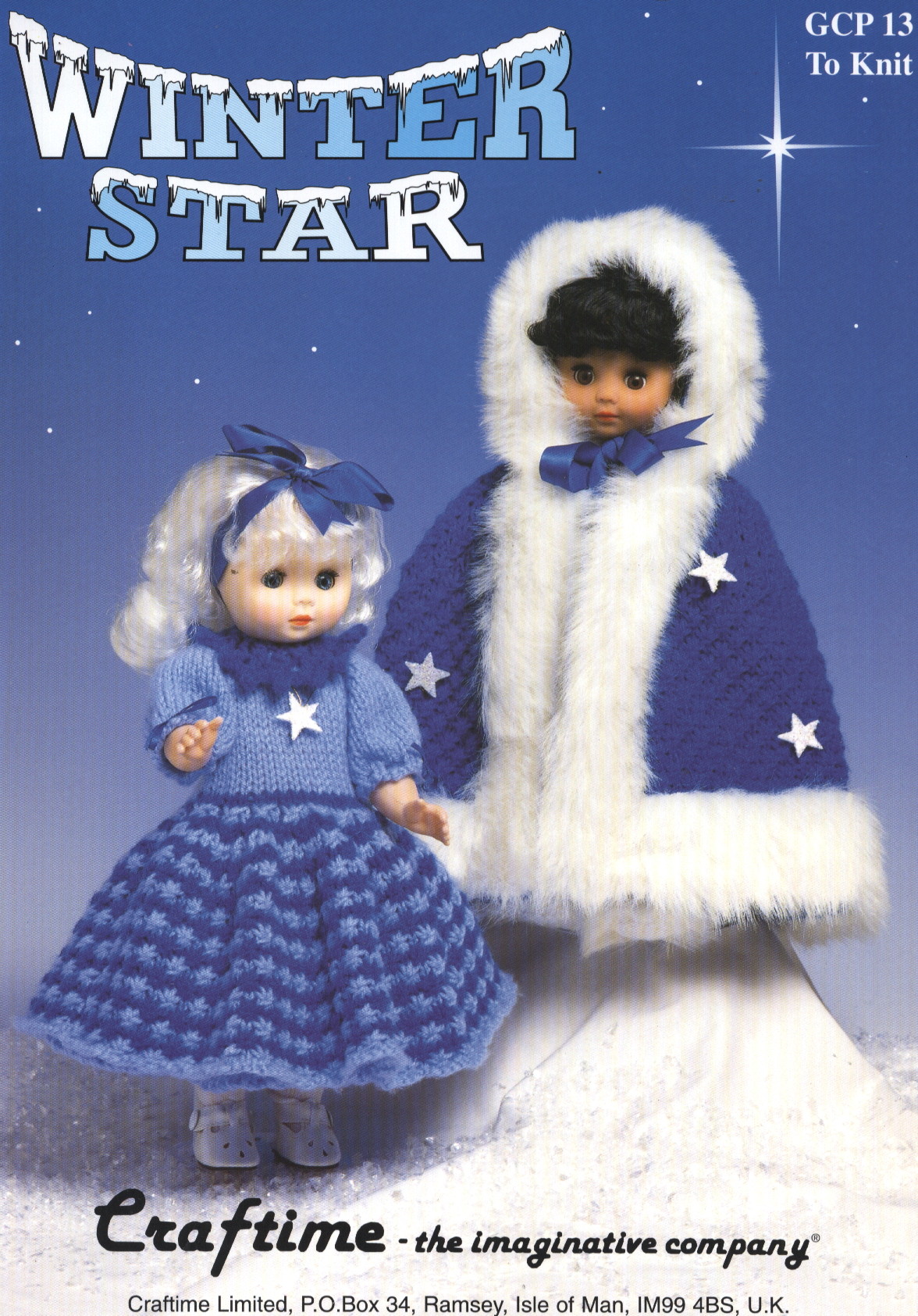Miss Winter Star Knitting Pattern-Outfits for 13" Doll