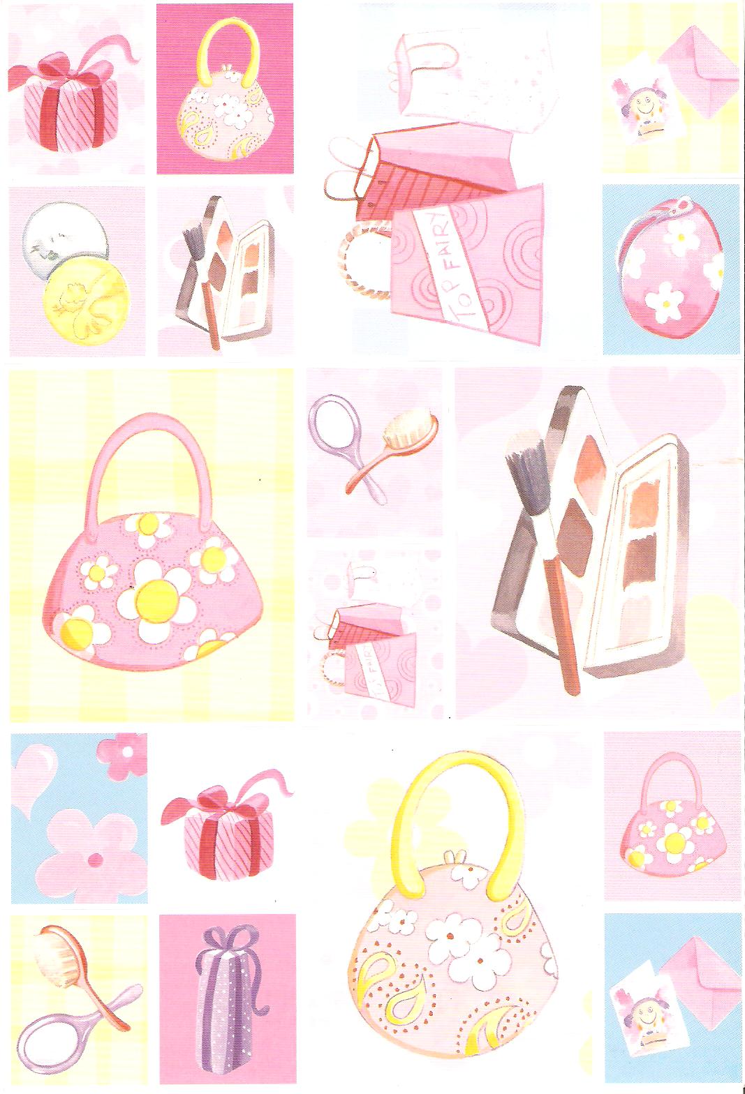 Pretty In Pink - Girl Themed Sticker Sheet - 18 Stickers