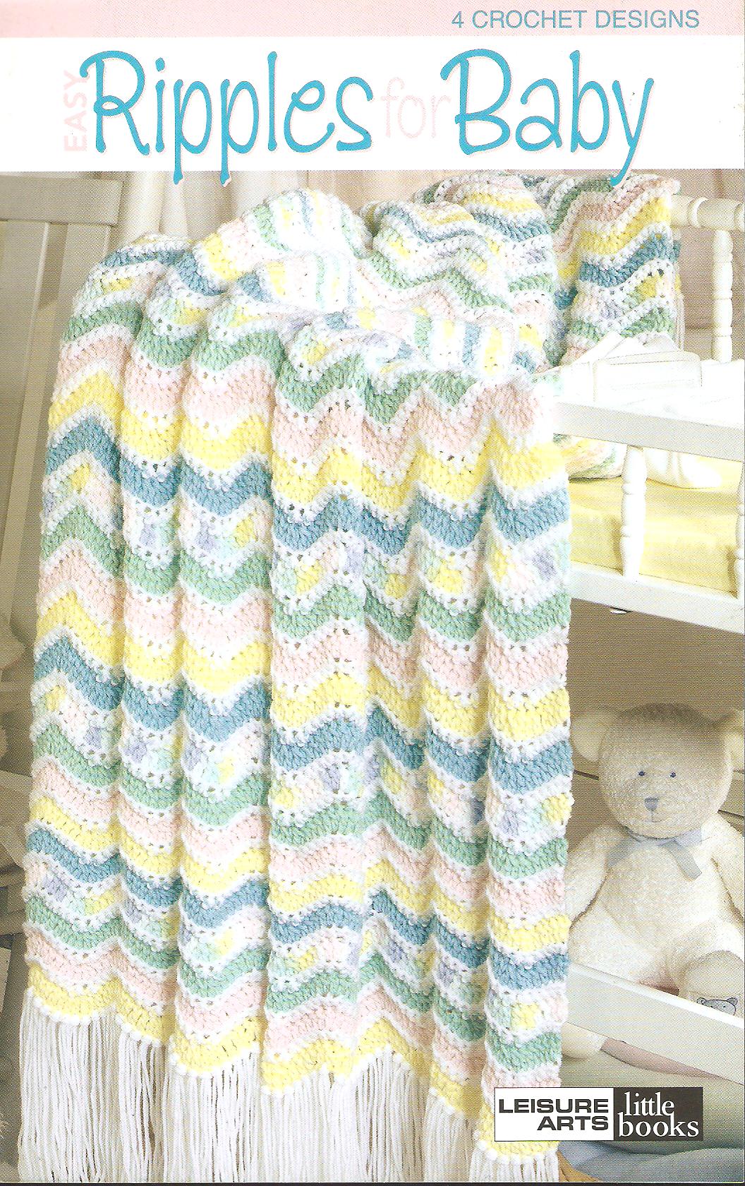 Easy Ripple Afghans For Baby Crochet Pattern Booklet