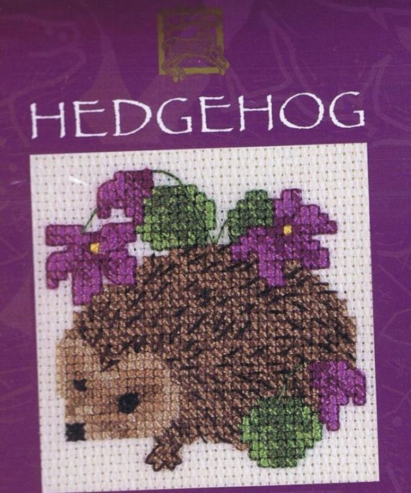 Hedgehog Card Cross Stitch Kit By Textile Heritage