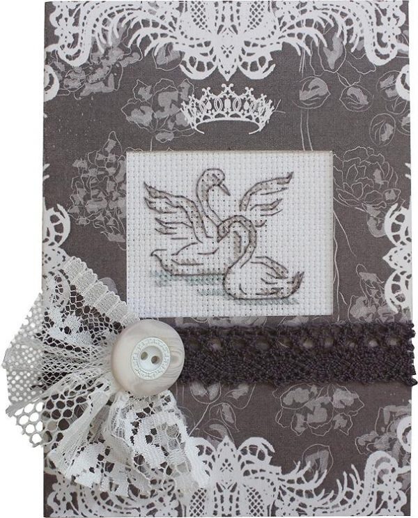 Swan Pair Cross Stitch Card Kit