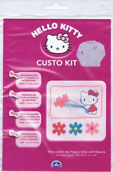 Kitty With Flowers Hello Kitty Custo Cross Stitch Kit - Image 2