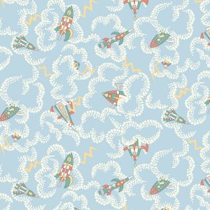 Fat Q Liberty Adventures Rockets Cotton Quilting Fabric