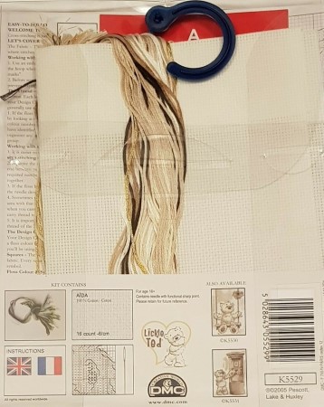 A Lickle Bit Closer Cross Stitch Kit Lickle Ted Teddy Bear DMC K - Image 3