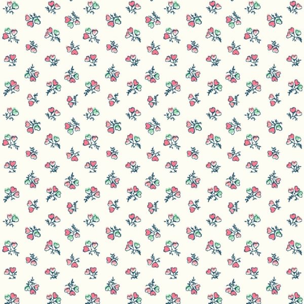 Fat Quarter Liberty Tea For Two Heart Bouquet Cotton Quilting Se