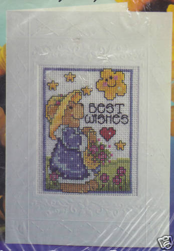 Best Wishes Bear Cross Stitch Card Kit - Design Works