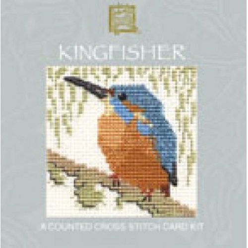 Kingfisher Bird Card Counted Cross Stitch Kit By Textile Heritag