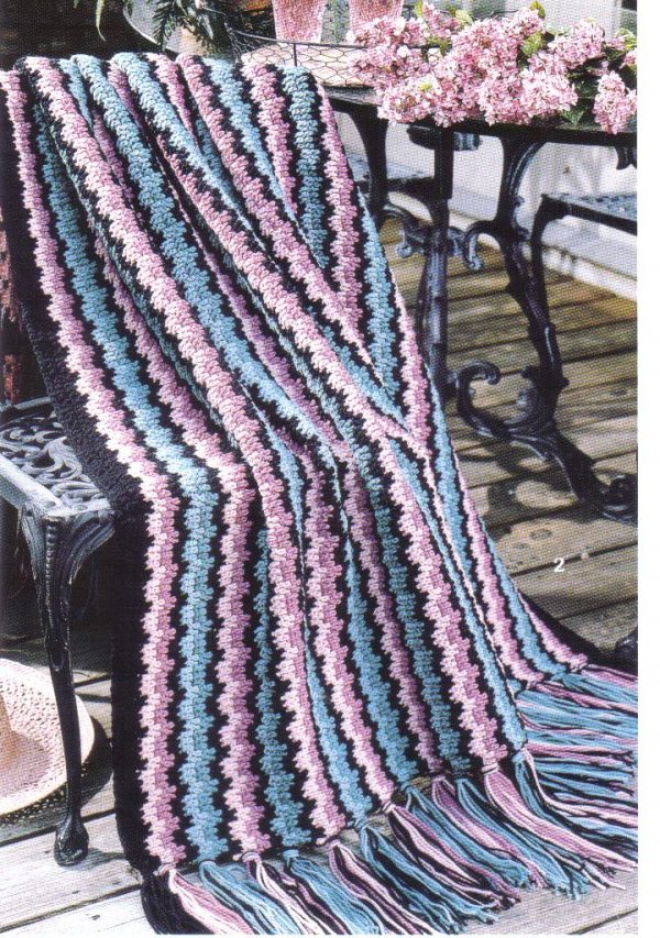 Afghans Of Every Stripe Crochet Pattern - 5 Designs - Image 2