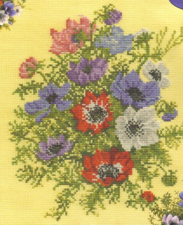 Anemones Cross Stitch Kit - DMC Florals Range