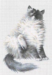 Micky (Persian Cat) Cross Stitch Kit - 7.75" x 10.5"