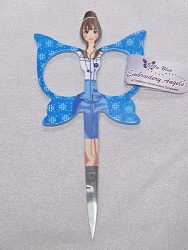 Embroidery Angels 4" Scissors - Bella Blue