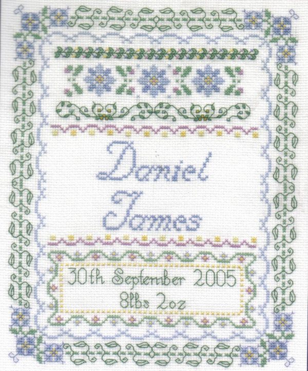 Birth Sampler For A Boy Cross Stitch Kit - DMC